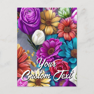 Plantilla de Flores mixtas de texto Personalizado 