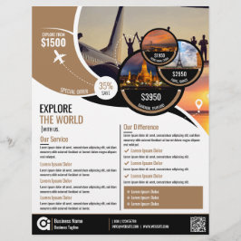 Plantilla de Flyer Brown de la Agencia de Viajes