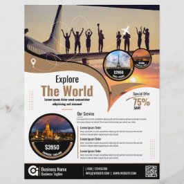 Plantilla de Flyer Brown de la Agencia de Viajes
