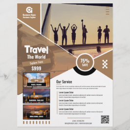 Plantilla de Flyer Brown de la Agencia de Viajes