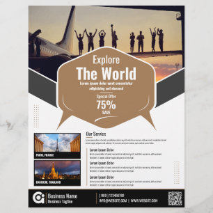 Plantilla de Flyer Brown de la Agencia de Viajes