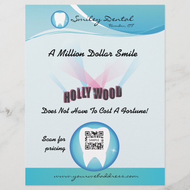 Plantilla de folleto Atención dental (Frente)