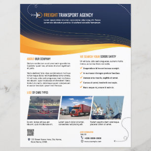 Plantilla de folleto de agencia de transporte de m