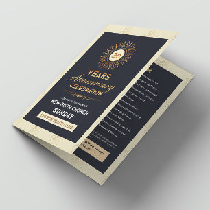Plantilla de folleto de aniversario de la iglesia