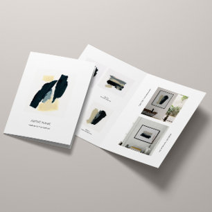 Plantilla de folleto de artista minimalista