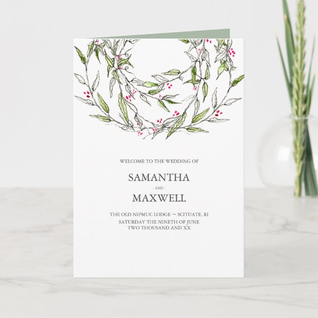 Plantilla de folleto de Boda de ceremonias de navi (Anverso)