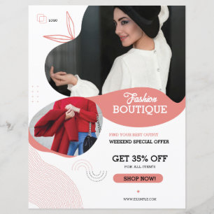 Plantilla de folleto de boutique de moda