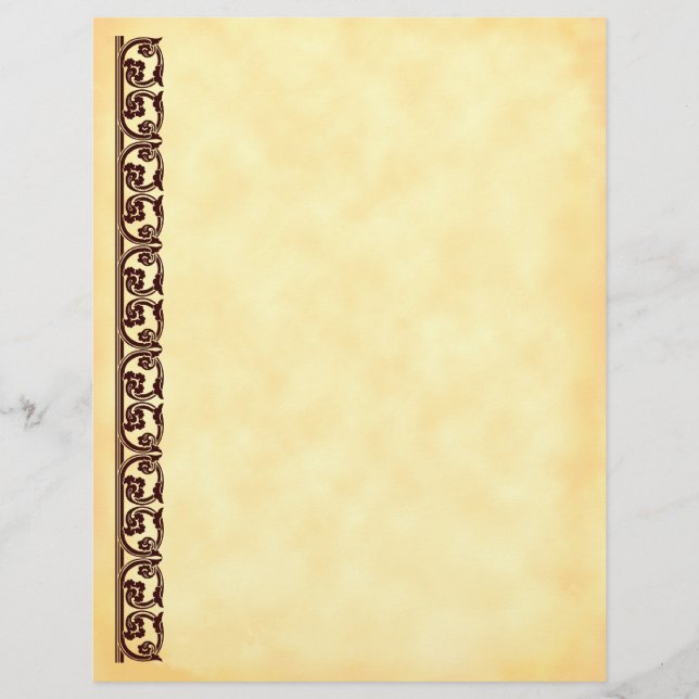 Plantilla de folleto de elemento medieval marrón (Frente)