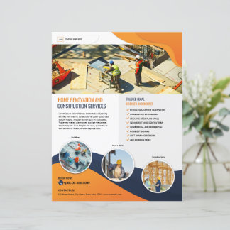 Plantilla de folleto de empresa de construcción
