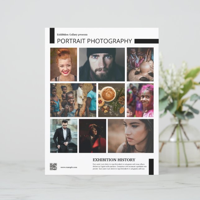 Plantilla de Folleto de Exposición de Fotografía (Anverso de pie)