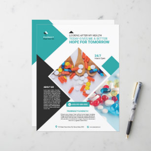 Plantilla de folleto de farmacia profesional