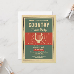 Plantilla de folleto de fiesta de música retro