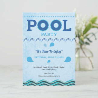 Plantilla de Folleto de Fiesta de Piscina de Veran