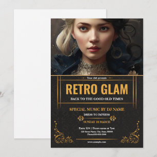 Plantilla de folleto de fiesta Retro Glam