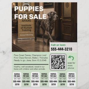 Plantilla de folleto de fotos para vender cachorro