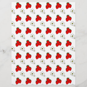 Plantilla de folleto de fresa y flores