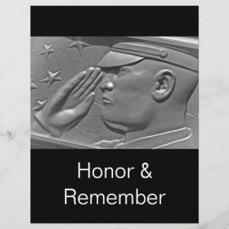 Plantilla de folleto de homenaje a héroes veterano