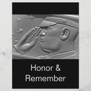 Plantilla de Folleto de Homenaje de Honor a Héroe 