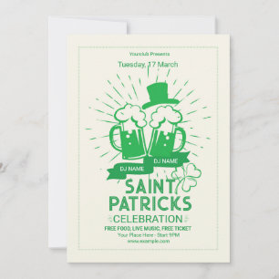 Plantilla de folleto de invitación de San Patrick