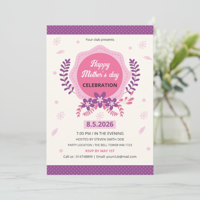 Plantilla de Folleto de Invitación para Evento del (Anverso de pie)