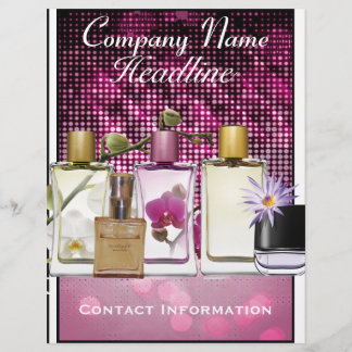 Plantilla de folleto de marketing de perfumes y fr