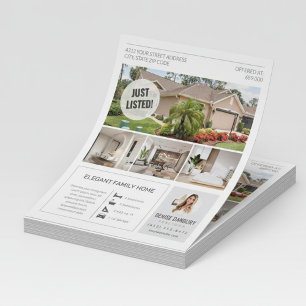 Plantilla de folleto de marketing inmobiliario rec