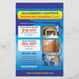 Plantilla de folleto de media página de lavado a p