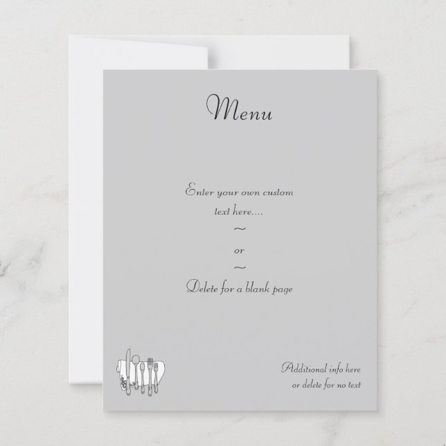 Plantilla de folleto de menú personalizado de cube (Reverso)