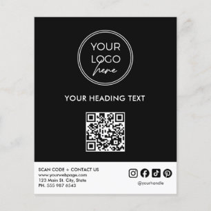Plantilla de folleto de negocios con código QR de