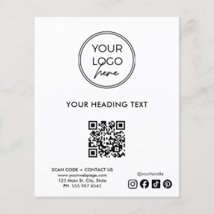 Plantilla de folleto de negocios con código QR de