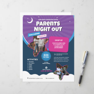 Plantilla de folleto de Noche de padres