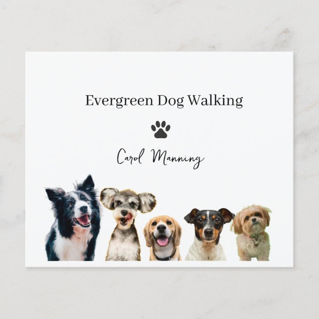 Plantilla de Folleto de Paseo de Perros | Paseo de (Frente)