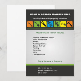 Plantilla de folleto de servicios de hogar editabl