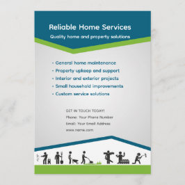 Plantilla de folleto de servicios de hogar editabl