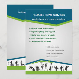 Plantilla de folleto de servicios de hogar editabl