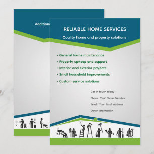 Plantilla de folleto de servicios de hogar editabl