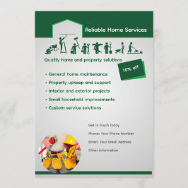 Plantilla de folleto de servicios de hogar editabl