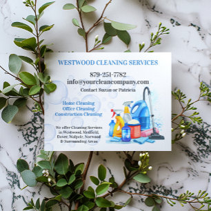 Plantilla de folleto de servicios de limpieza para