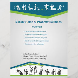 Plantilla de folleto de servicios para el hogar