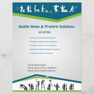 Plantilla de folleto de servicios para el hogar