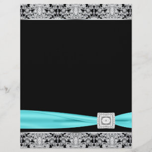 Plantilla de folleto elegante azul verde plata