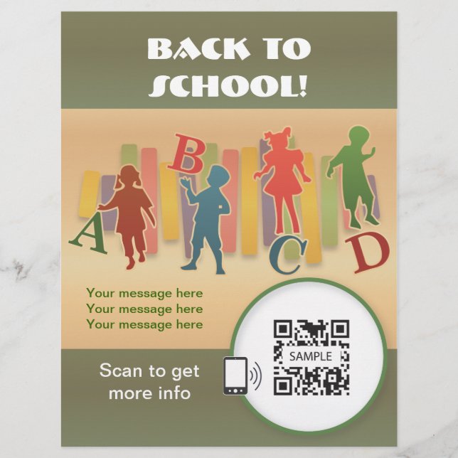 Plantilla de folleto Semana de las Escuelas (Frente)