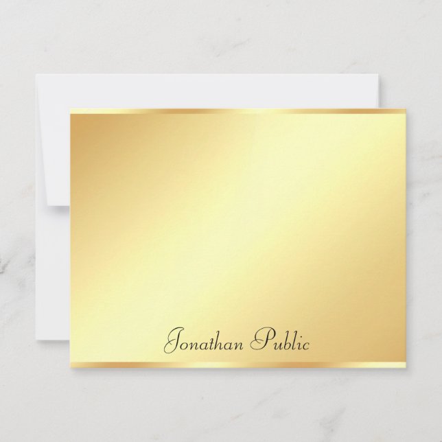 Plantilla de fondo de oro de texto manuscrito (Anverso)