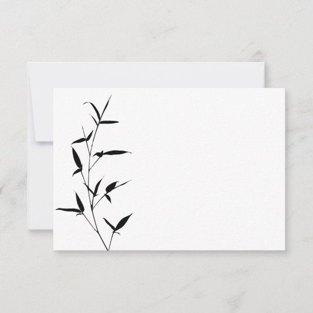 Plantilla de fondo de silueta de bambú en blanco n (Anverso)