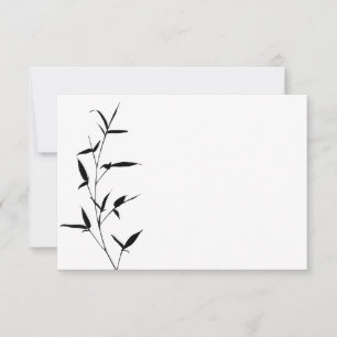 Plantilla de fondo de silueta de bambú en blanco n