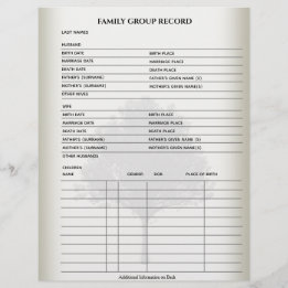 Plantilla de formulario rellenable de genealogía d