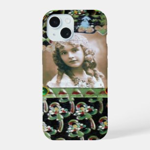 PLANTILLA DE FOTO ART NOUVEAU NEGRO VERDE ROJO GEM