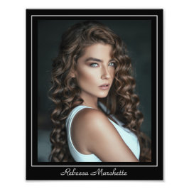 Plantilla de foto de actor 8x10 con borde Impresio