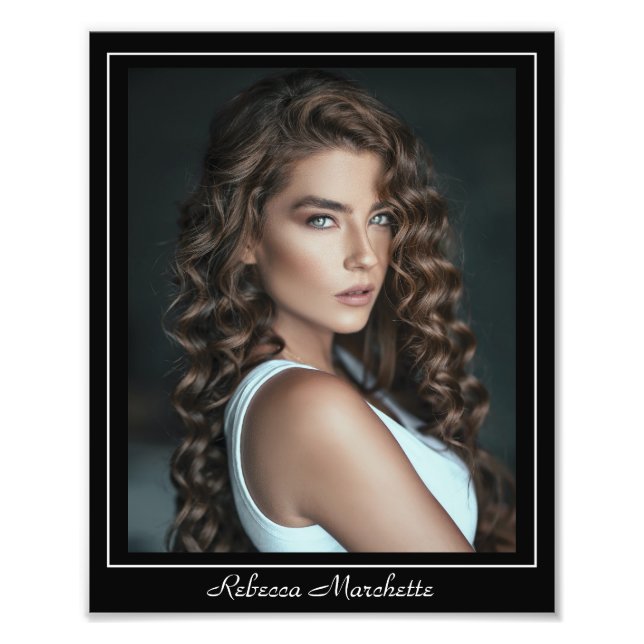 Plantilla de foto de actor 8x10 con borde Impresio (Frente)