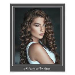 Plantilla de foto de actor 8x10 con borde Impresio